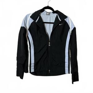 Vintage Nike Black & Blue Track Jacket Zip-Up Women’s Large